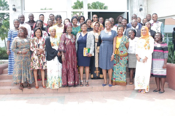 Ms Otiko Djaba (arrowed) with participants in the workshop Ms Otiko Djaba (arrowed) with participants in the workshop